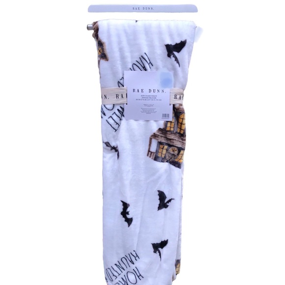 New Rae Dunn HOME SWEET HAUNTED HOME throw blanket - Picture 2 of 4
